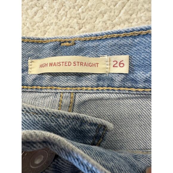 Levis Womens High Waisted Straight Denim Jeans Size 26 - Picture 5 of 8